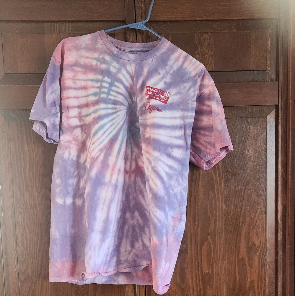 Upcycled tie dye mens tee